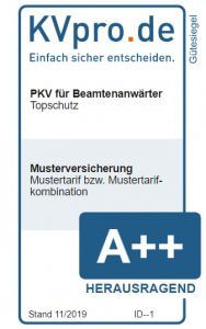 Muster-Gütesiegel Topschutz für Beamtenanwärter